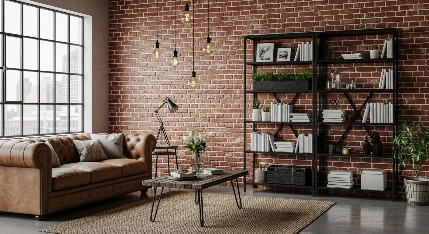 Adhésif Brique - L'Âme du Loft Industriel