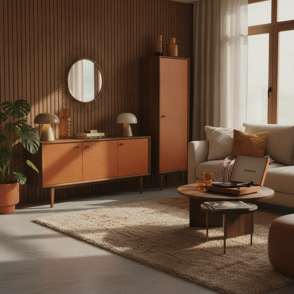 Orange brûlé : la touche seventies bien dosée